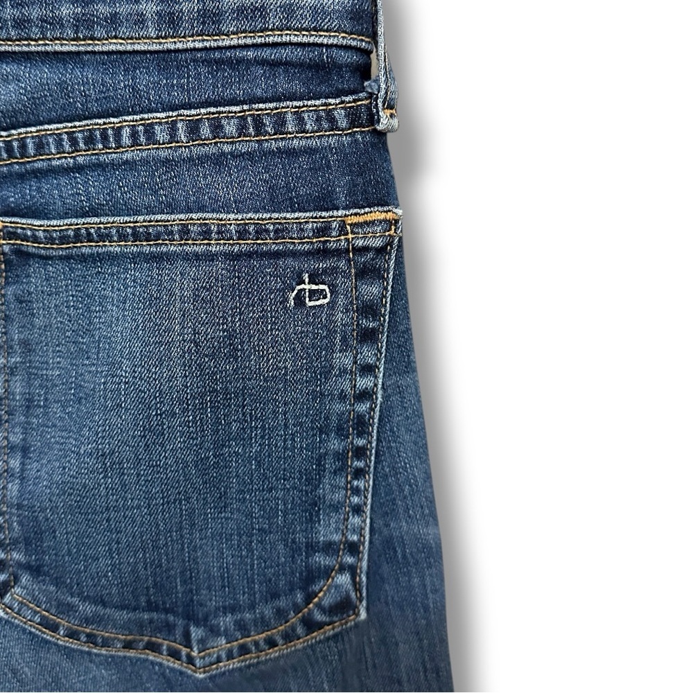 431 Rag & Bone | EUC USA Medium-dark blue fading Mid Rise Skinny Jeans (Sz 23) - Picture 8 of 14